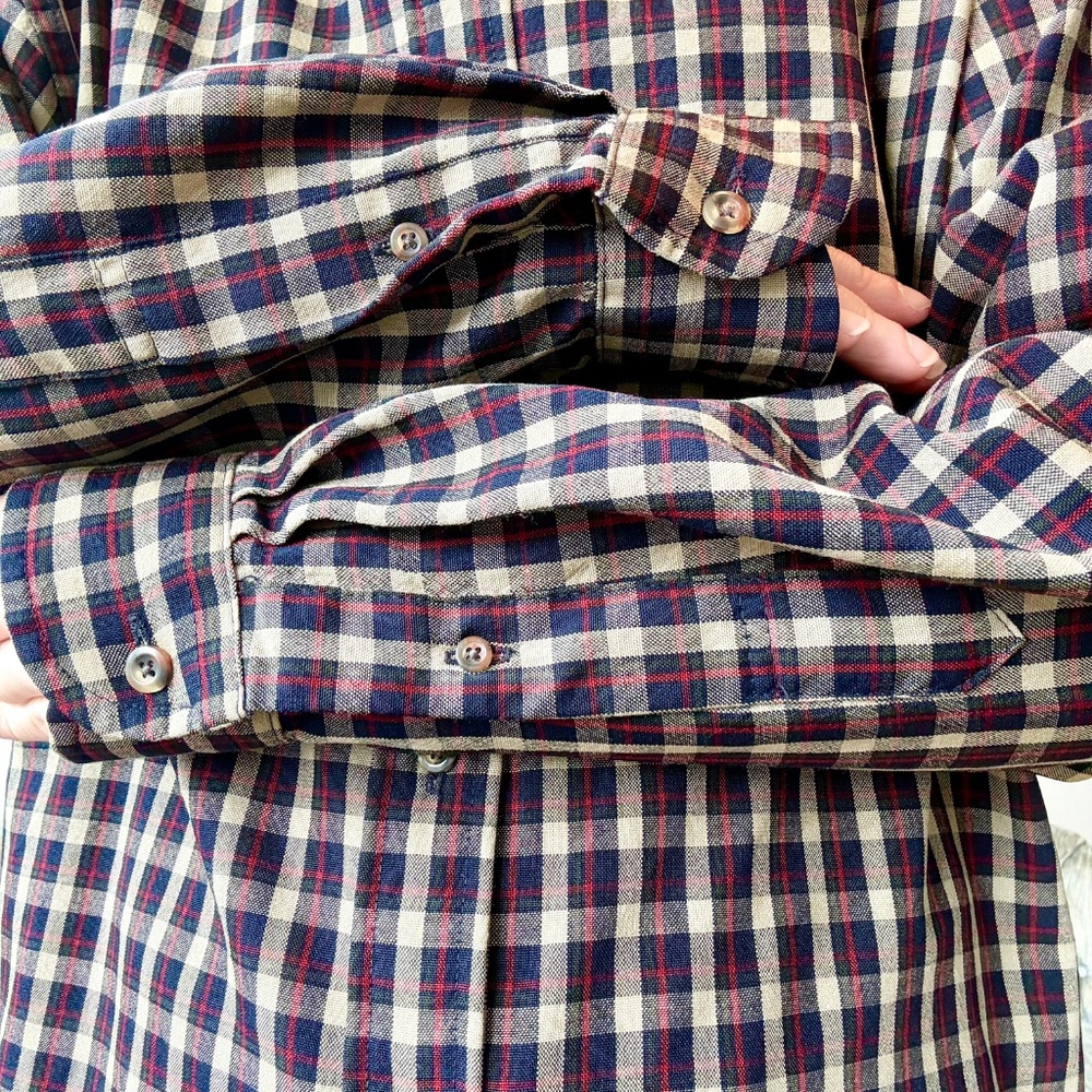 Pendleton Vintage Lightweight Wool Plaid Button D… - image 7